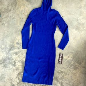 Nordstrom Nina Lenonard Size M Ribbed Turtleneck Fitted Sweater Dress